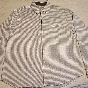 Hodlr Dress Shirt White With Numbers Bit Coin Shirt XL